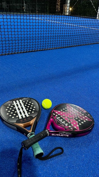 padel racket, padel racquet, padel ball, racket sports gear, padel tennis equipment, product demo, lifestyle, energetic, blue, black, pink